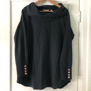 Soft Surroundings Valerie Pullover Tunic Navy Size L